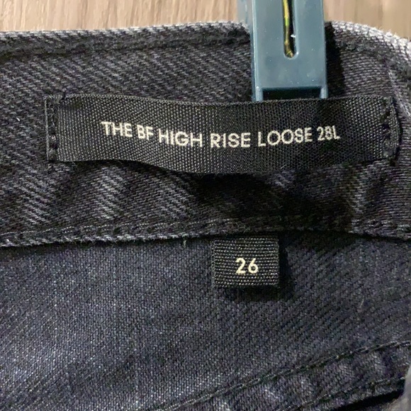 Aritizia Denim Forum The Boyfriend High Rise Loose 28L | Black Eyeliner Size 26 - Picture 3 of 10